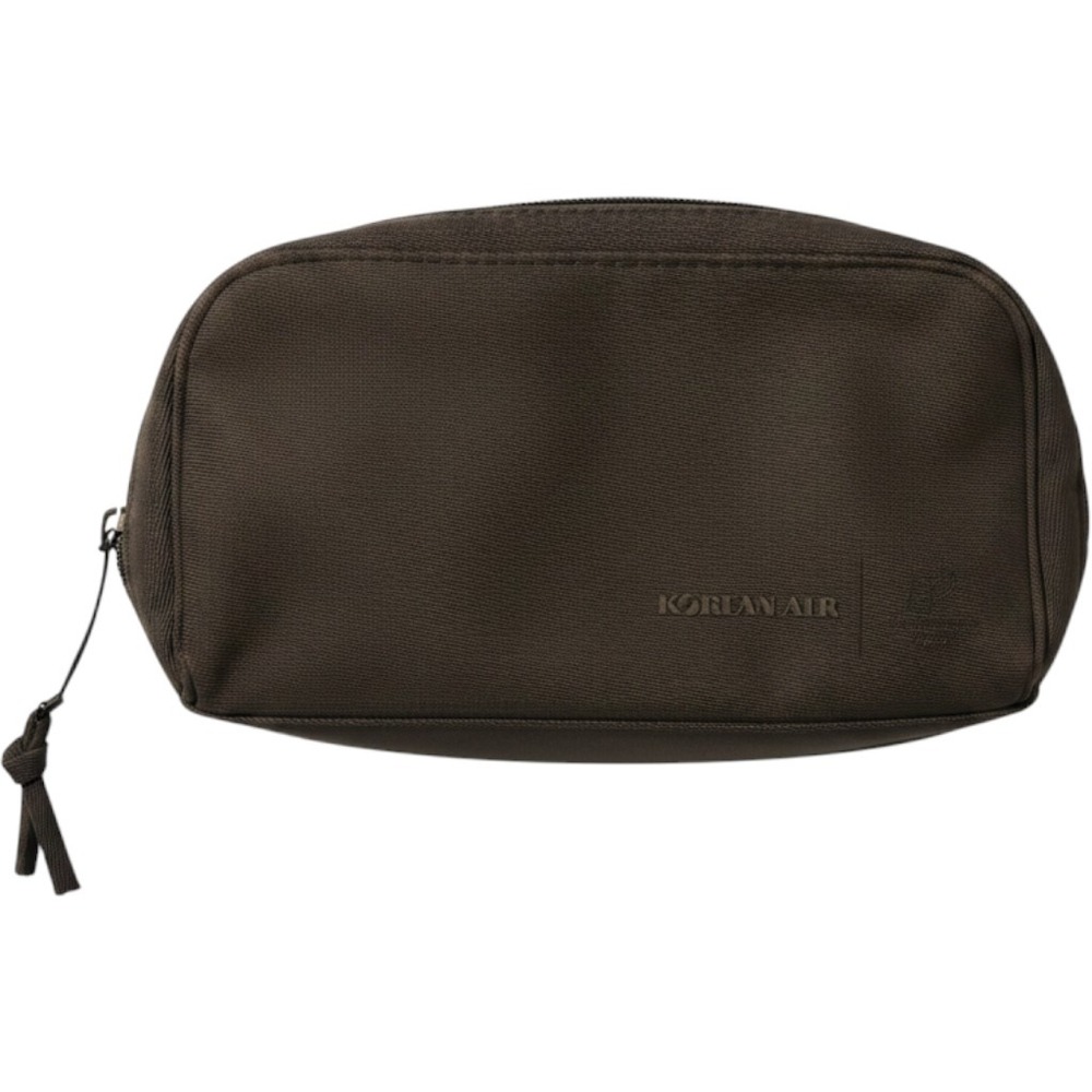 Korean Air PyeongChang 2018 Winter Olympics Brown Canvas Amenity Pouch Bag
